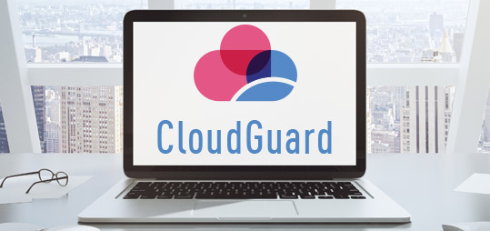 CloudGuard logo on laptop