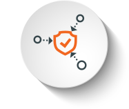 icon round orange protection from threats