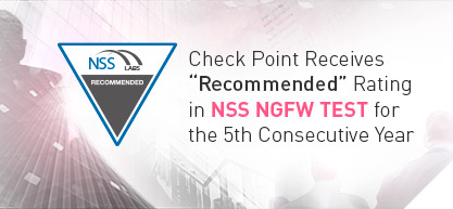 Check Point receives Recommended rating for Next Generation Firewall